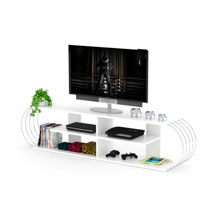 HOMEDORA Case Tv Unit White & Chrome HD-CAS-TV-RF170305